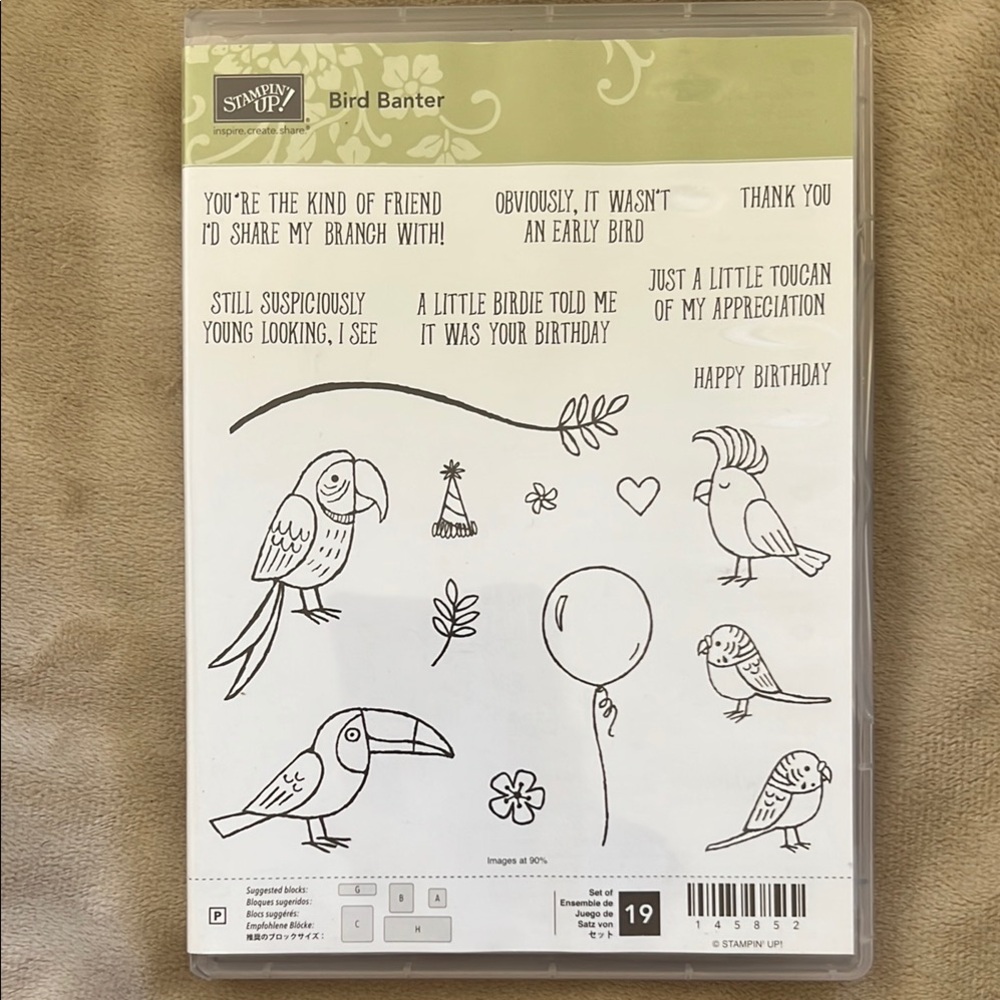 Stampin' Up! Bird Banter Stamp Set - Black